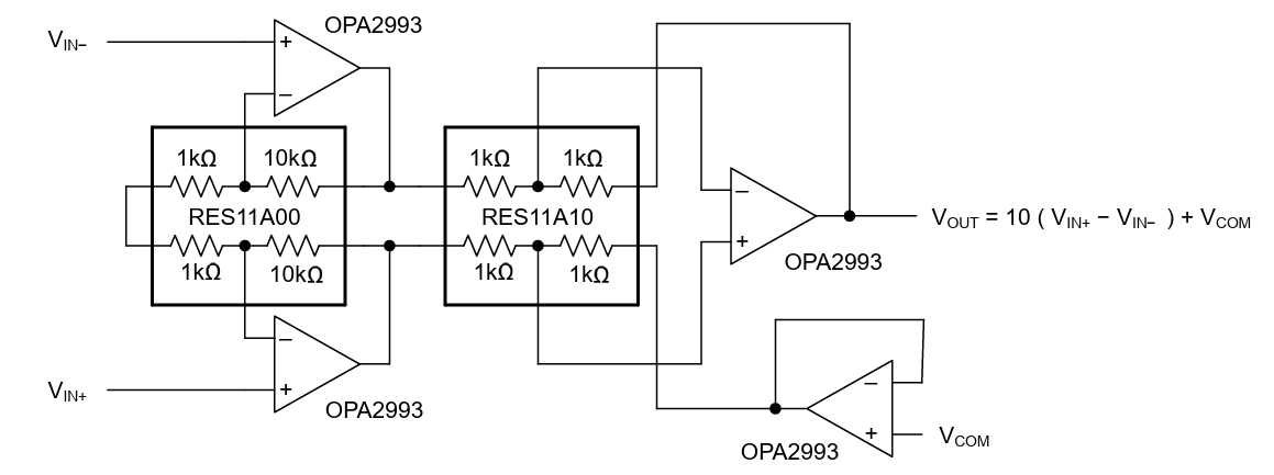 Application Circuit Diagram - Texas Instruments OPAx993 Low-Power Op Amps